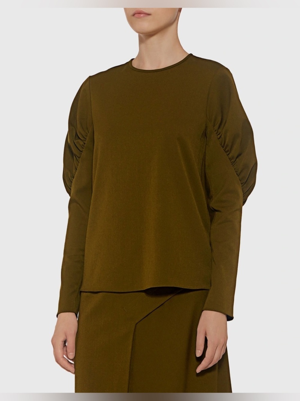 Tibi ssense revolve Minimalist white Draped blouse chic modern scandi runway 2 - Picture 9 of 9
